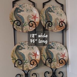 Pier 1 Nautical Seahorse and Starfish Melamine Plates
